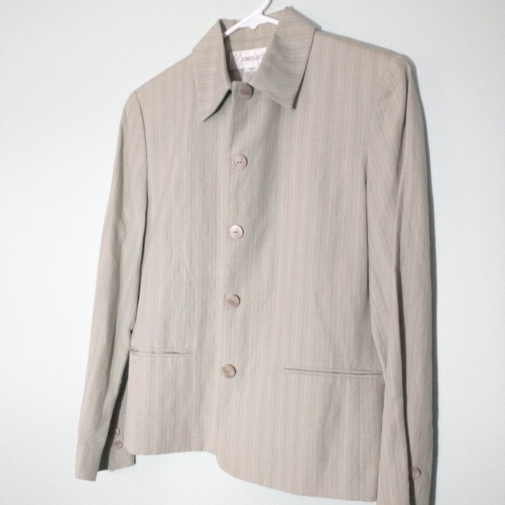 NWOT Jones & Co. Workwear Pinstripe Suit Jacket Size 6